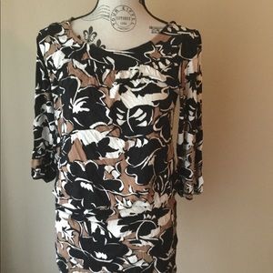 Bcbgmaxazria black, brown and cream